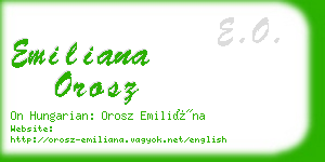 emiliana orosz business card